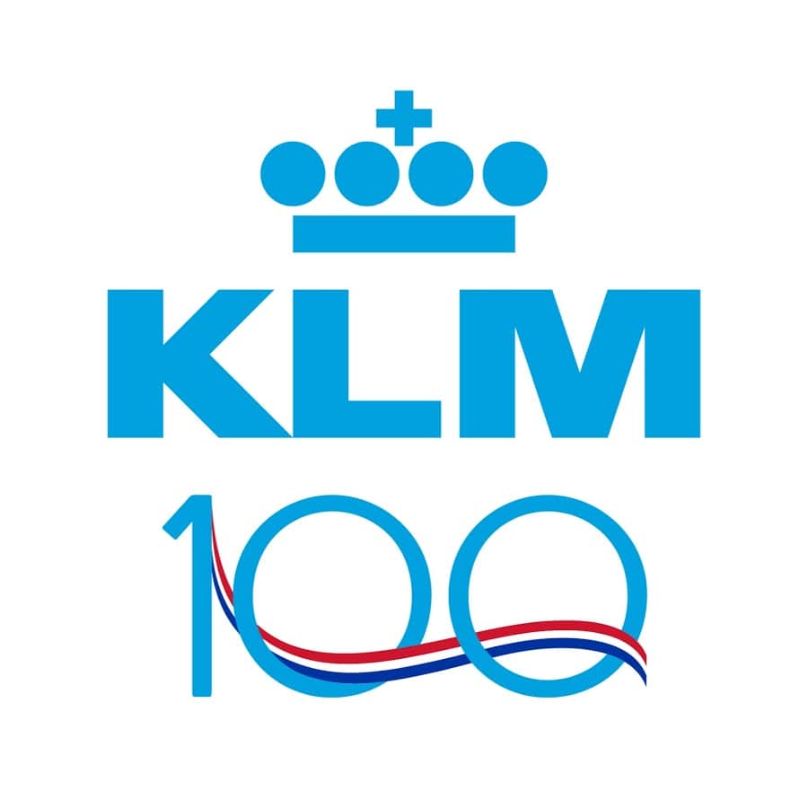 KLM 100 logo min