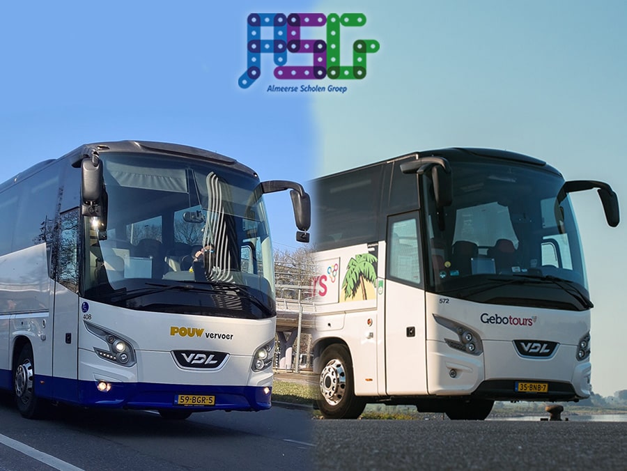 Pouw Vervoer en Gebo Tours nieuwe vervoerspartners Almeerse Scholen Groep